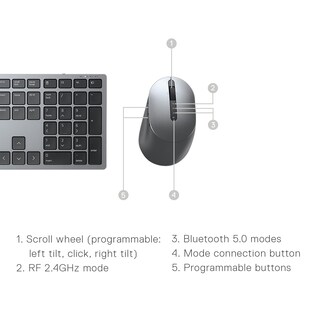 Foto 5 | Teclado con Mouse Inalámbrico Dell Premier Km7321w para Pc-Venta Internacional