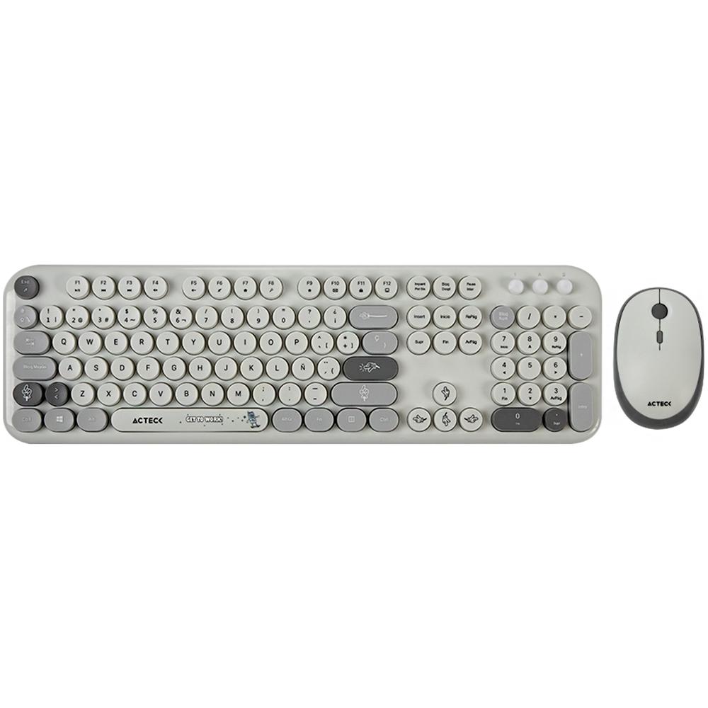 Foto 2 pulgar | Kit Teclado Y Mouse Acteck Creator Chic K-colors Mk485 Inalambrico Usb 2.4 Mhz Gris Ac-940184