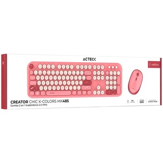 Foto 5 | Kit Teclado y Mouse Acteck Creator Chic Mk485 Inalambrico Usb 2.4 Mhz Ac-940207