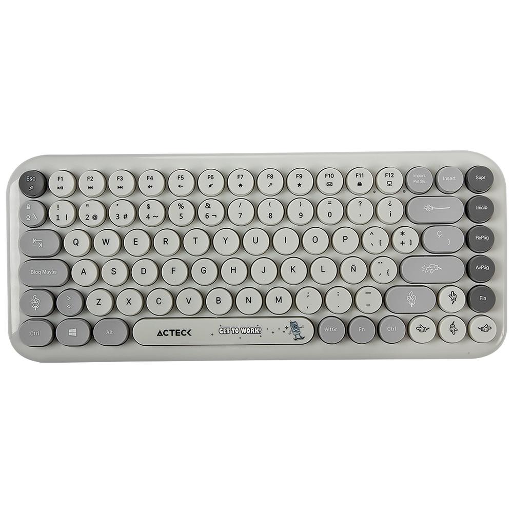 Foto 4 pulgar | Kit Teclado Y Mouse Acteck Creator Chic K-colors Mk480 Inalambrico Usb 2.4 Mhz Gris Ac-940221