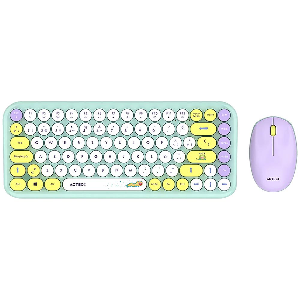 Foto 2 pulgar | Kit Teclado Y Mouse Acteck Creator Chic K-colors Mk480 Inalambrico Usb 2.4 Mhz Tiffany Ac-940238