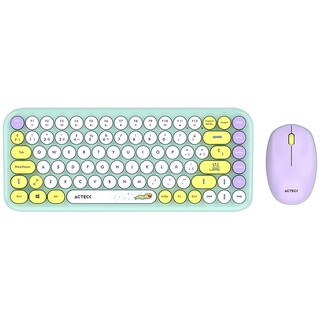 Foto 1 | Kit Teclado Y Mouse Acteck Creator Chic K-colors Mk480 Inalambrico Usb 2.4 Mhz Tiffany Ac-940238