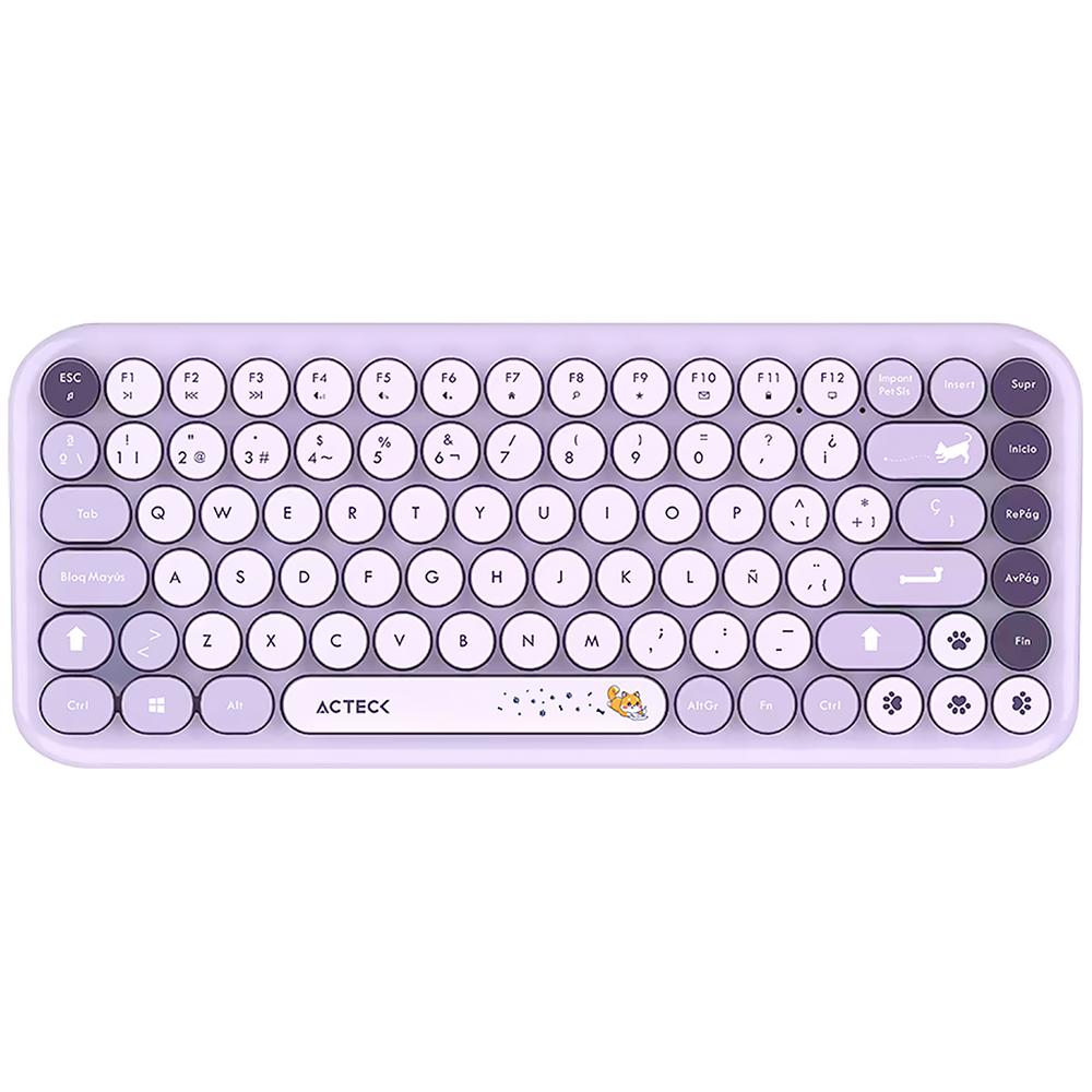 Foto 3 pulgar | Kit Teclado Y Mouse Acteck Creator Chic K-colors Mk480 Inalambrico Usb 2.4 Mhz Violeta Ac-940252
