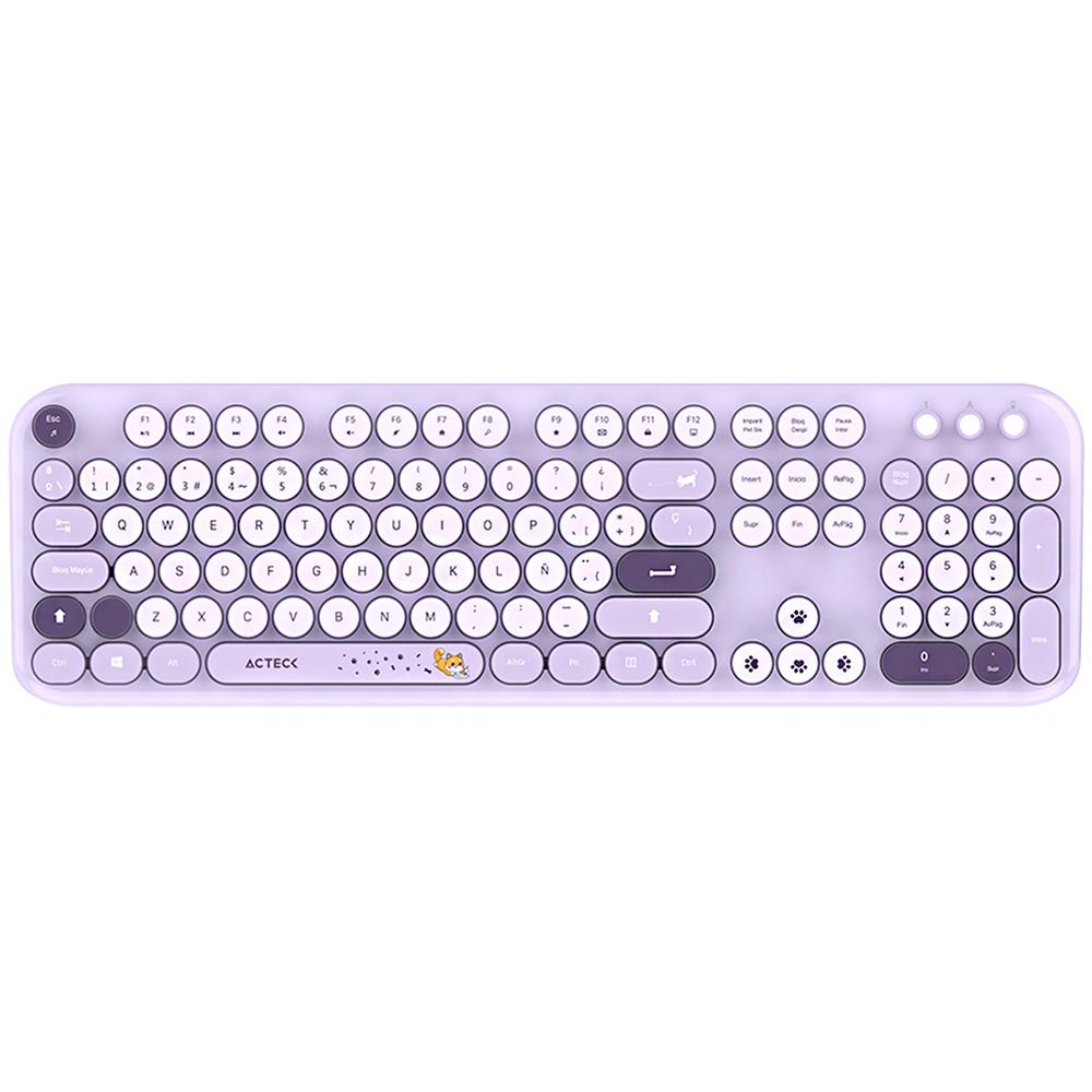 Foto 4 pulgar | Kit Teclado Y Mouse Acteck Creator Chic K-colors Mk485 Inalambrico Usb 2.4 Mhz Violeta Ac-940214