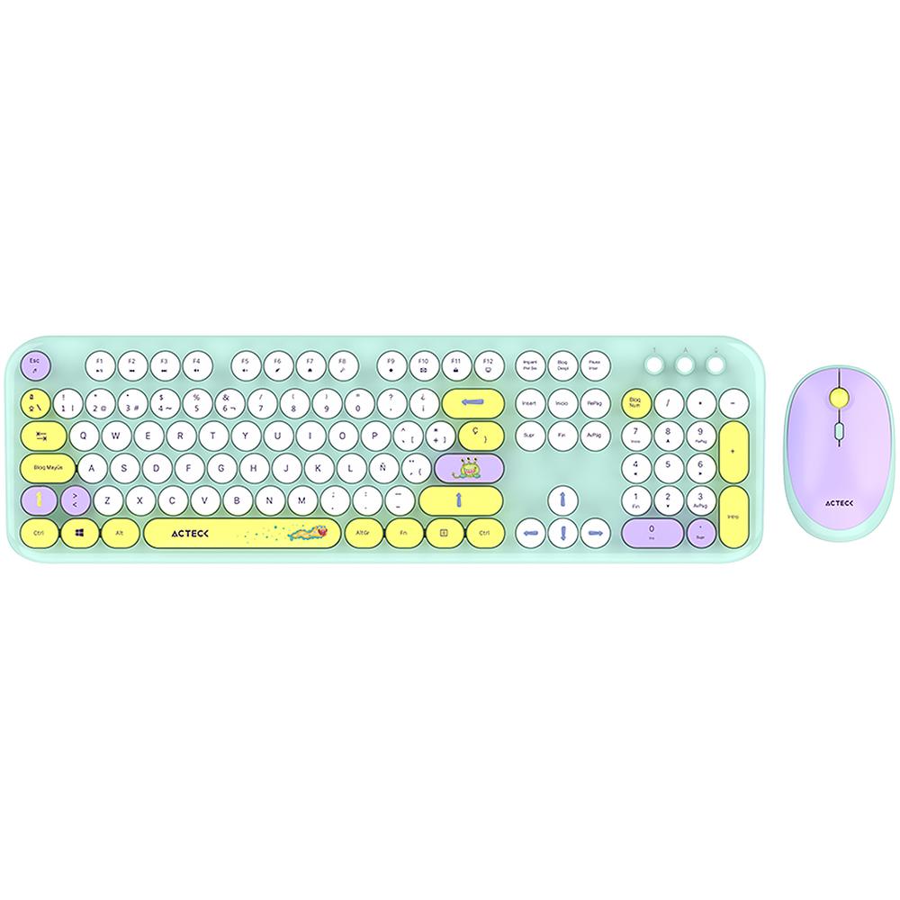 Foto 1 | Kit Teclado Y Mouse Acteck Creator Chic K-colors Mk485 Inalambrico Usb 2.4 Mhz Tiffany Ac-940191