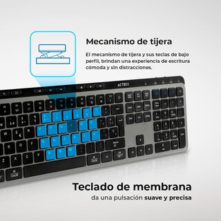 Foto 2 | Teclado y Mouse Acteck Creator Krea Mk755 Ergonomico Inalambrico Usb 2.4ghz + Bt 5.0 2000dpi Negro
