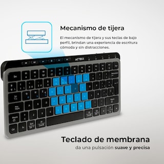 Foto 2 | Teclado y Mouse Acteck Creator Krea Mk750 Inalambrico Usb 2.4ghz + Bt 5.0 2000dpi Negro