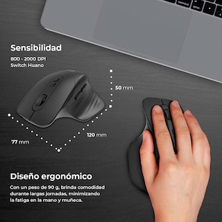 Foto 4 | Teclado y Mouse Acteck Creator Krea Mk750 Inalambrico Usb 2.4ghz + Bt 5.0 2000dpi Negro