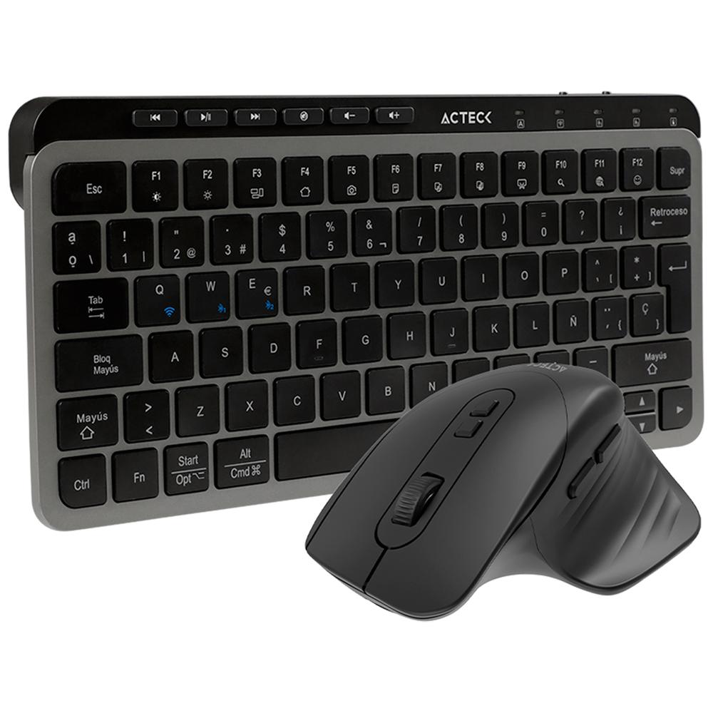 Foto 6 | Teclado y Mouse Acteck Creator Krea Mk750 Inalambrico Usb 2.4ghz + Bt 5.0 2000dpi Negro