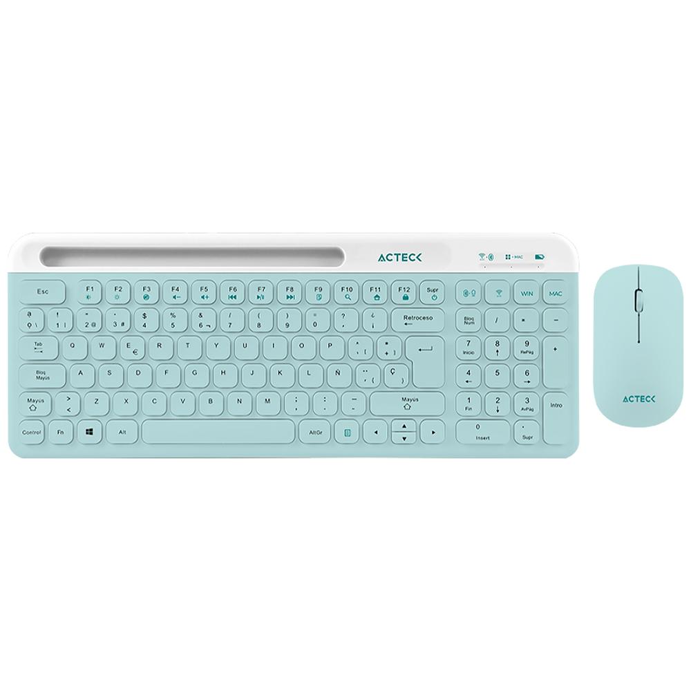 Foto 1 | Kit Teclado y Mouse Inalámbricos Acteck Creator Virtuos Slik MK720 Multidispositivo USB 2.4 MHz + BT 5.0