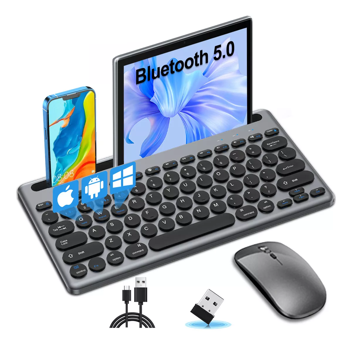 Foto 4 pulgar | Kits De Teclado Y Ratón Inalámbrico Computadora Recargable Eo Safe Imports Esi-18234 Negro