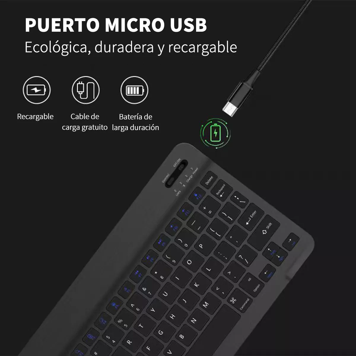 Foto 4 pulgar | Kit Teclado Y Mouse Bluetooth Para Tablet, Celulares, Laptop Eo Safe Imports Esi-18305 Negro