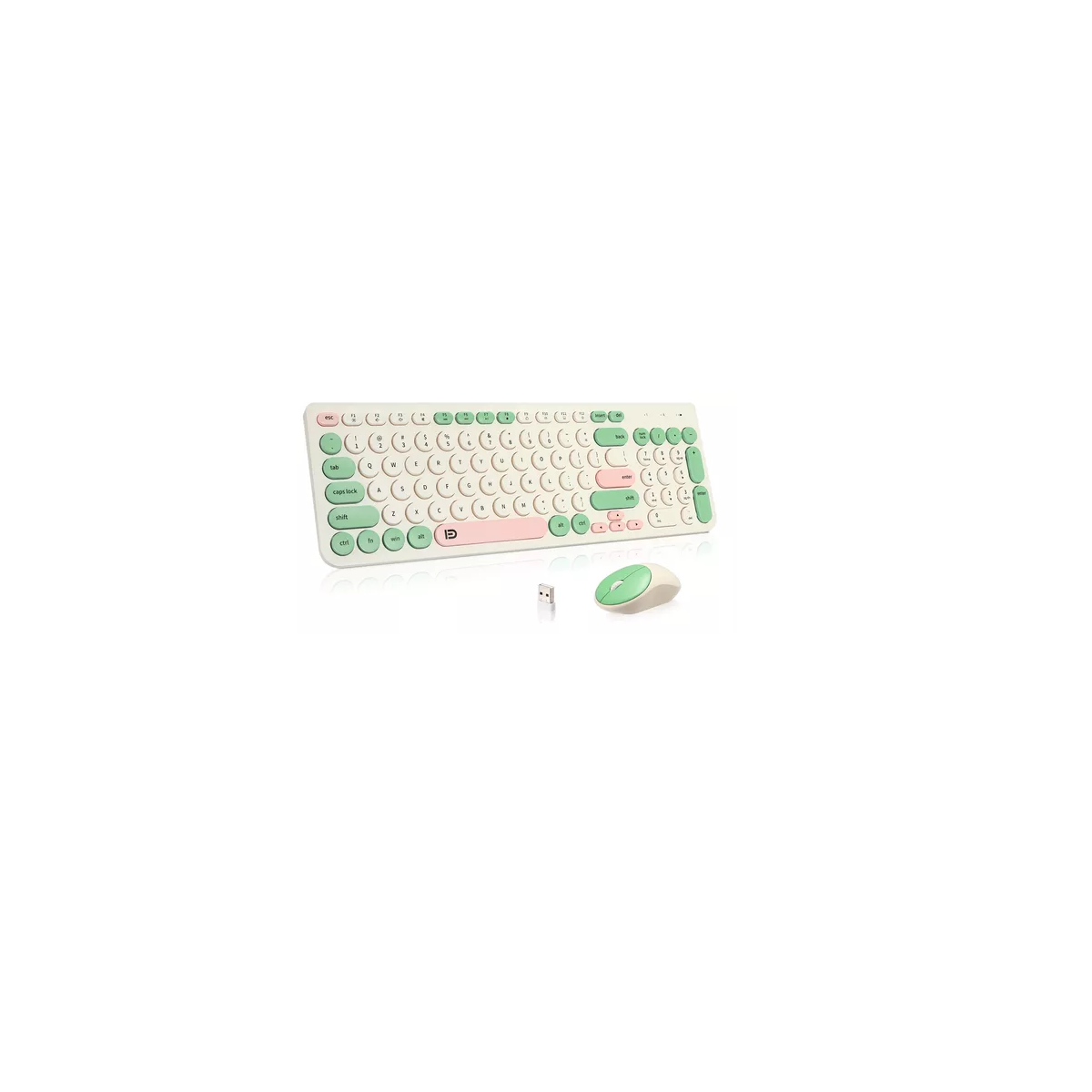 Kit De Teclado Y Ratón Inalámbrico Usb Portátil Para Ordenad Eo Safe Imports Esi-18304  Verde