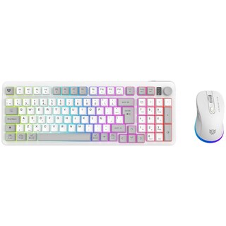 Foto 1 | Kit Teclado y Mouse Gamer Balam Rush Inalambrico Blanco