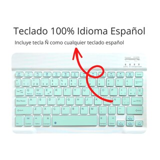 Foto 2 | Kit de Teclado y Ratón Recargable con Bluetooth Verde - Venta Internacional
