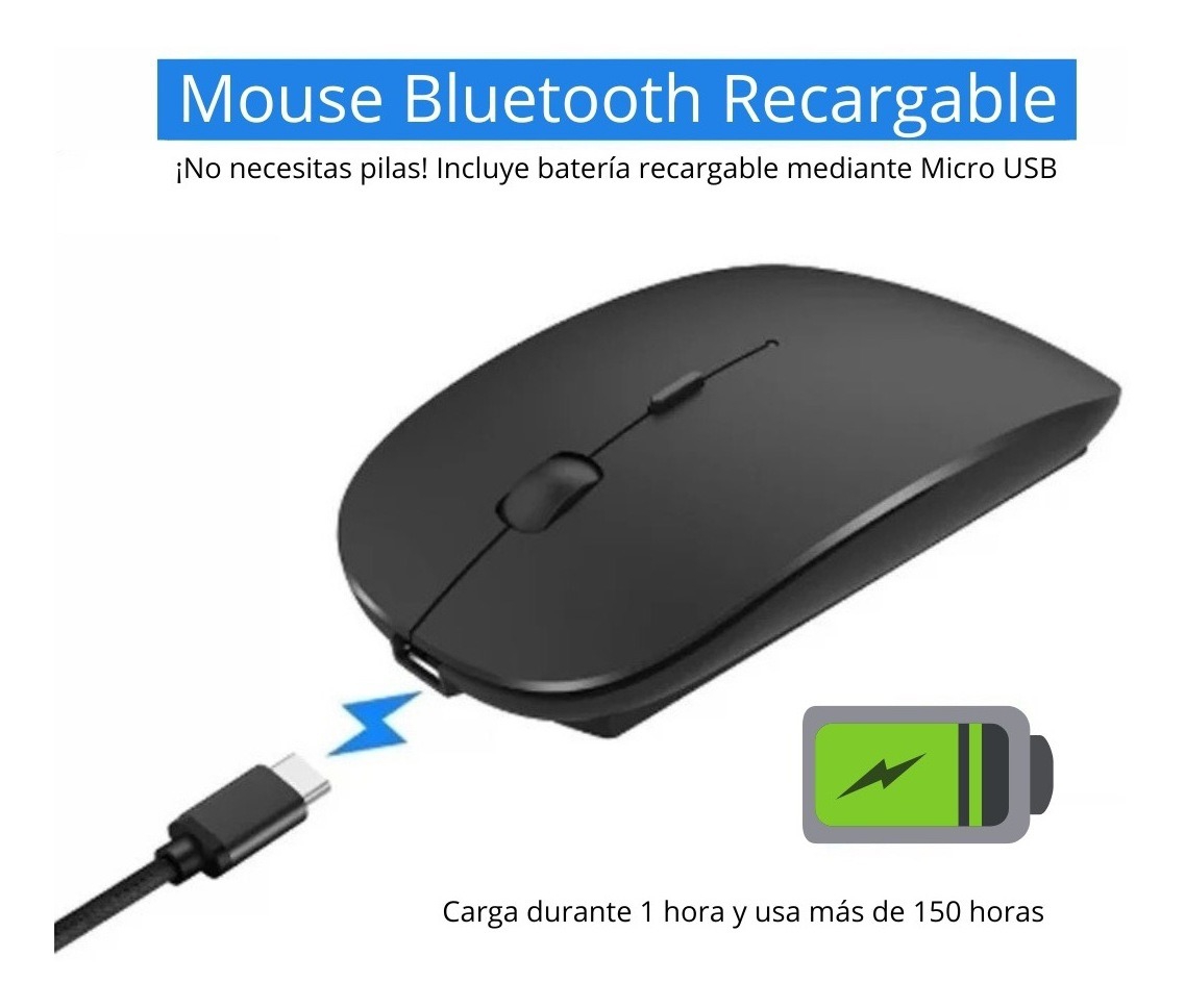 Foto 4 | Kit de Teclado y Ratón Recargable con Bluetooth Verde - Venta Internacional