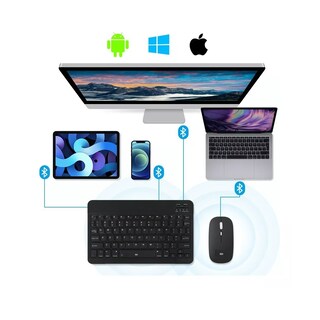 Foto 2 | Language Combinación De Teclado Y Mouse, Inalámbricos. Eo Safe Imports Esi-10012-1 Negro