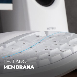 Foto 2 | Teclado y Mouse Acteck Creator Ultra Confort Mk650 Ergonomico Inalambrico Usb 2.4 Ghz Blanco