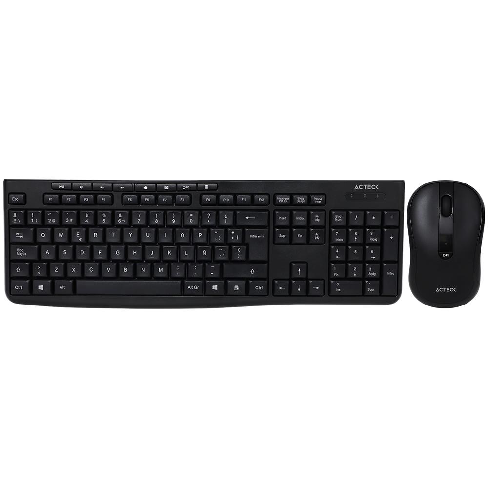 Teclado y Mouse Acteck Creator Prime Mk225 Inalambrico Usb 2.4 Ghz Negro