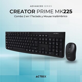 Foto 4 | Teclado y Mouse Acteck Creator Prime Mk225 Inalambrico Usb 2.4 Ghz Negro
