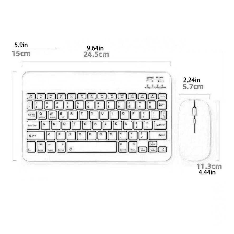 Foto 4 pulgar | Teclado Y Ratón Para Juegos Para Tablet Pc Y Teléfono Móvil De 7 Pulgadas - Venta Internacional.