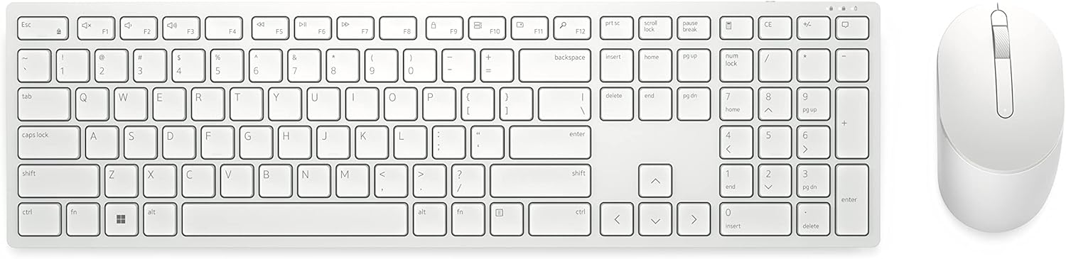 Dell Kit Teclado Mouse Km5221w Inalámbrico, Color Blanco