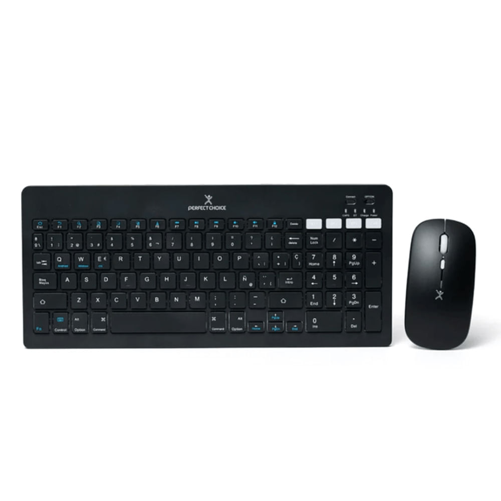 Foto 2 pulgar | Kit Teclado Y Mouse Perfect Choice Zebrary Pc-201373 Inalámbrico  Bluetooth  Español  Negro
