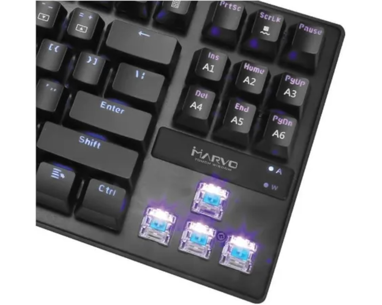 Foto 4 pulgar | Teclado Mecánico Compacto Marvo Kg901 Sp Español color Negro