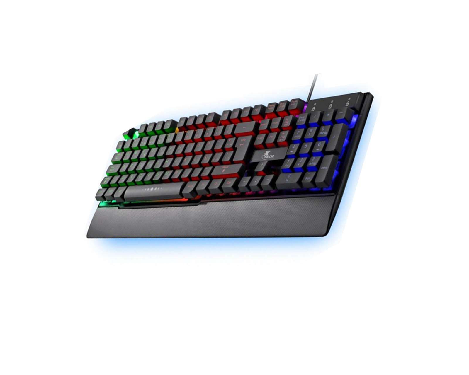 Teclado Gamer Usb Extech Xtk-510s color Negro Armiger Rgb Esp