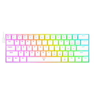 Foto 1 | Teclado Mécanico Redragon Dragonborn color Blanco K630w Red Switch
