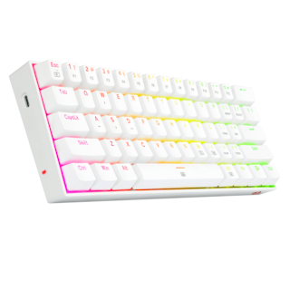 Foto 2 | Teclado Mécanico Redragon Dragonborn color Blanco K630w Red Switch