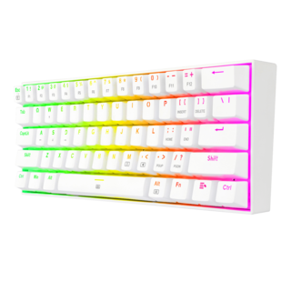 Foto 3 | Teclado Mécanico Redragon Dragonborn color Blanco K630w Red Switch