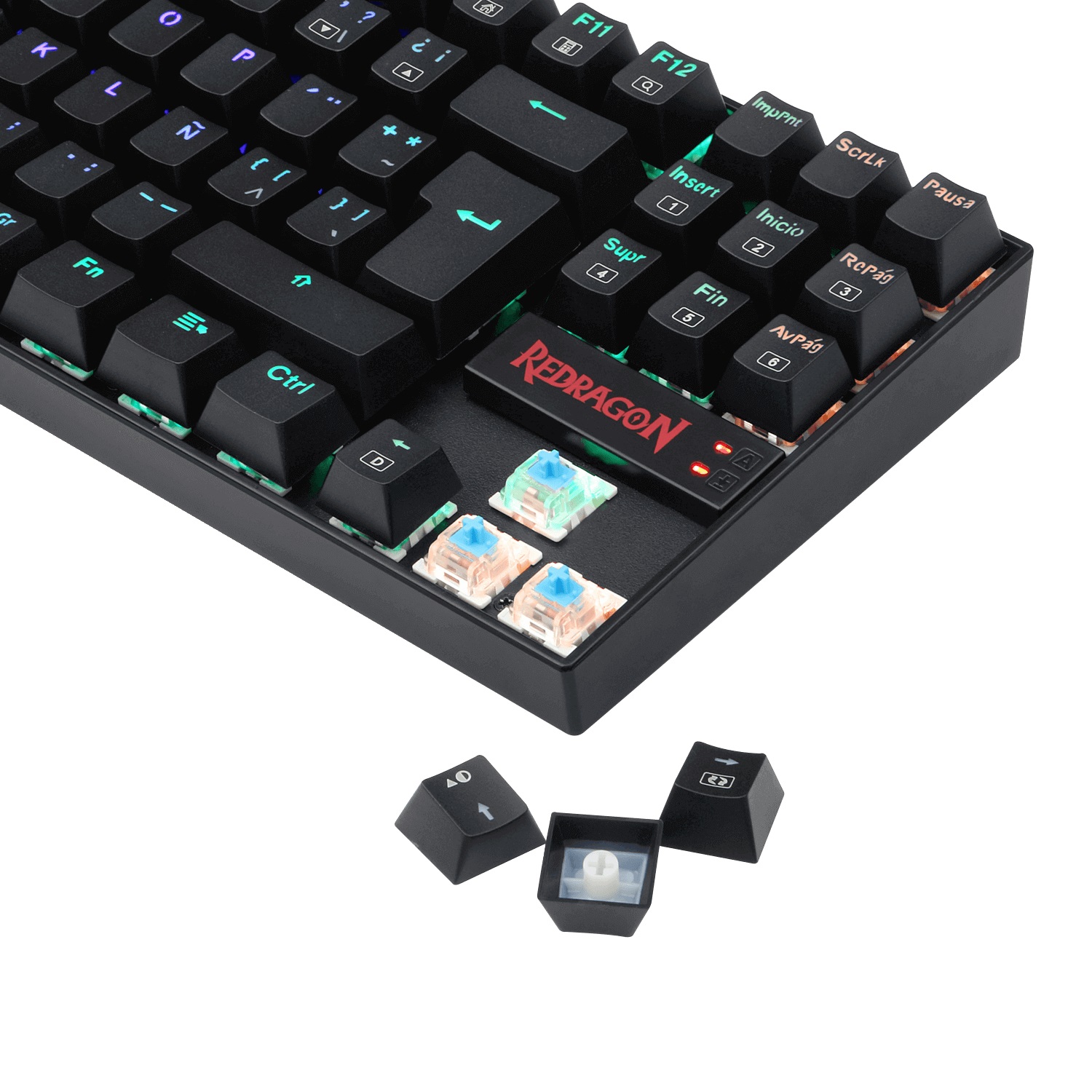 Foto 2 | Teclado Mecánico Redragon K552rgb color Negro