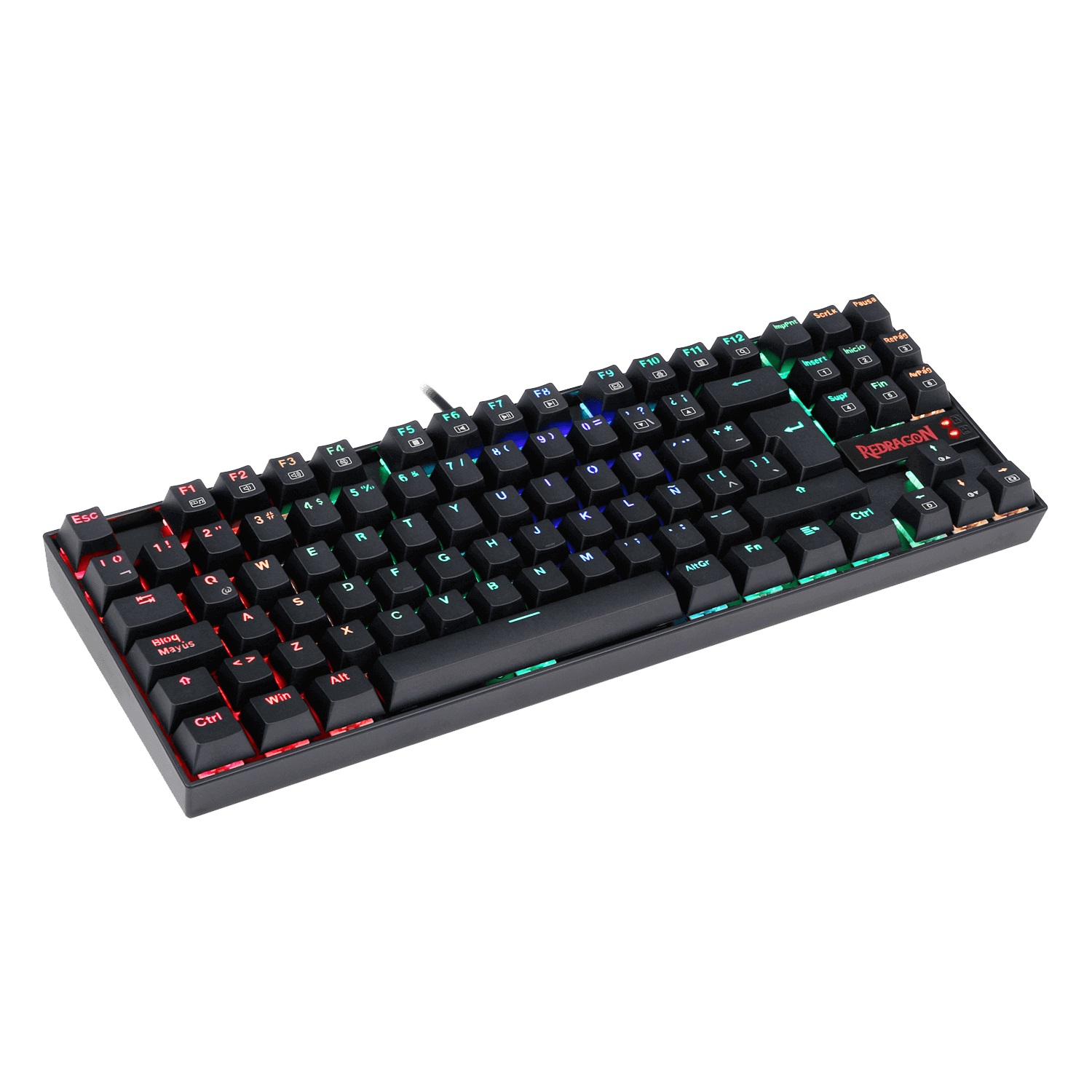 Foto 3 | Teclado Mecánico Redragon K552rgb color Negro