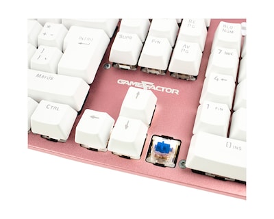 Foto 3 | Teclado Factor Kbg400 Mecánico Alámbrico Usb color Rosa