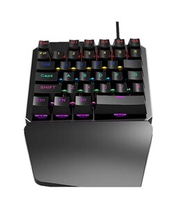 Foto 2 | Teclado Gamer Blue color Negro con Luz