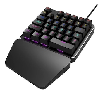 Foto 3 | Teclado Gamer Blue color Negro con Luz