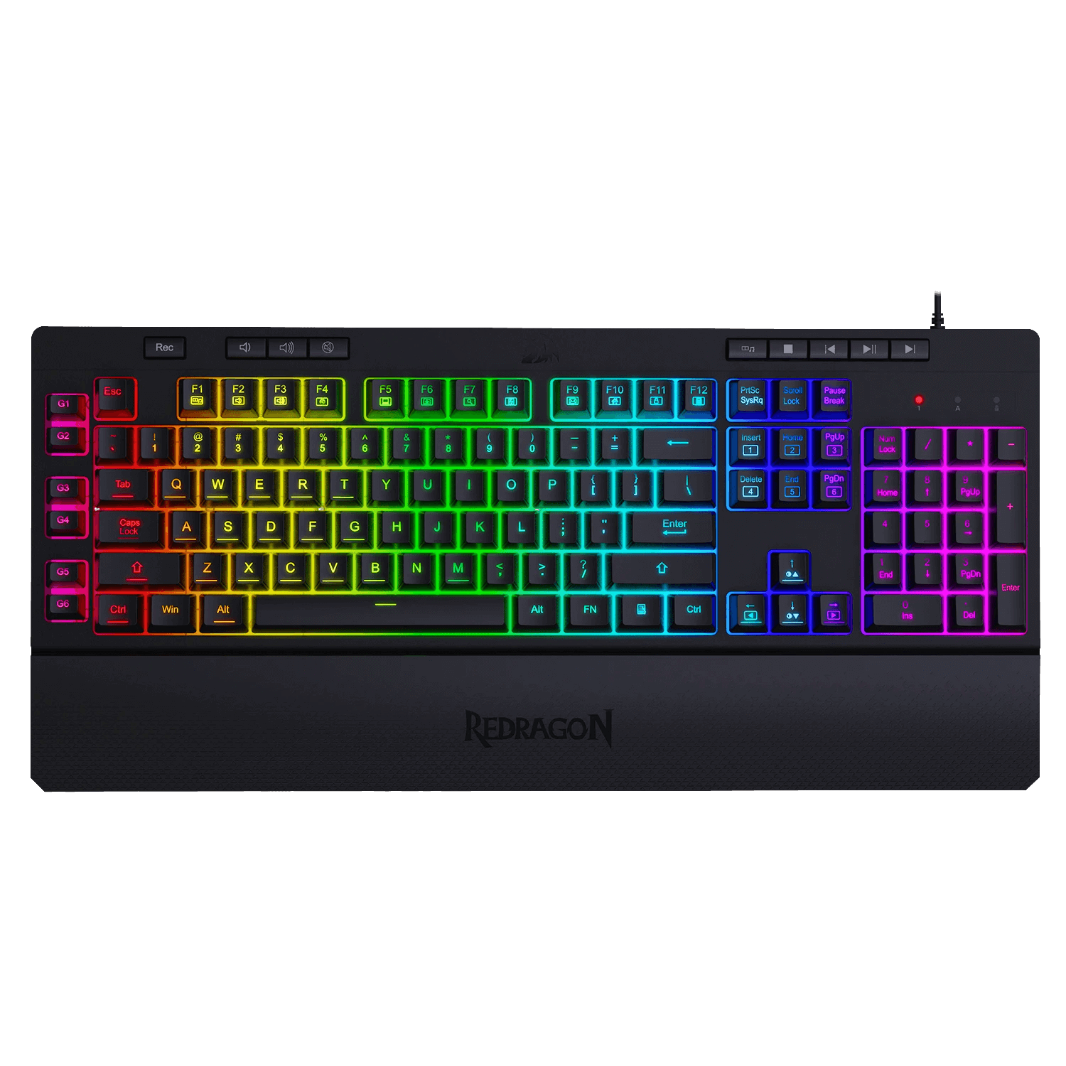 Teclado de Membrana Gamer Redragon Shiva K512-rgb-sp - S018 $949