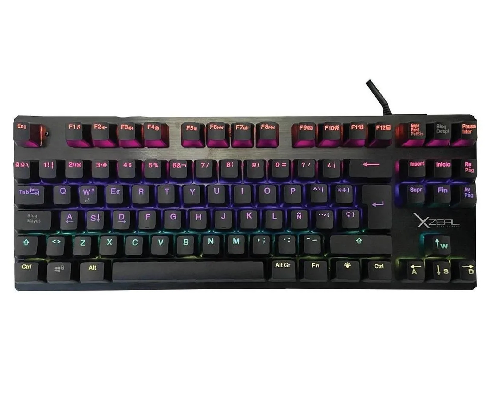 Foto 2 pulgar | Teclado Gamer Alámbrico Xzeal Xz1020 color Negro Retroiluminado