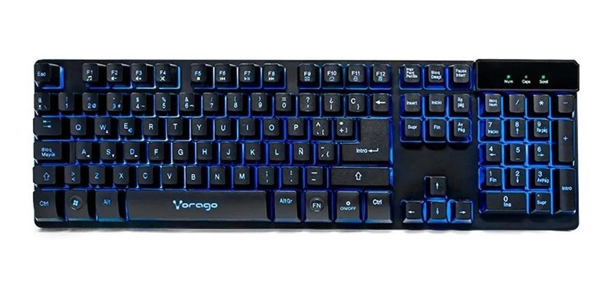 Foto 2 pulgar | Teclado Gamer Vorago Kb-502 Qwerty Español España Negro