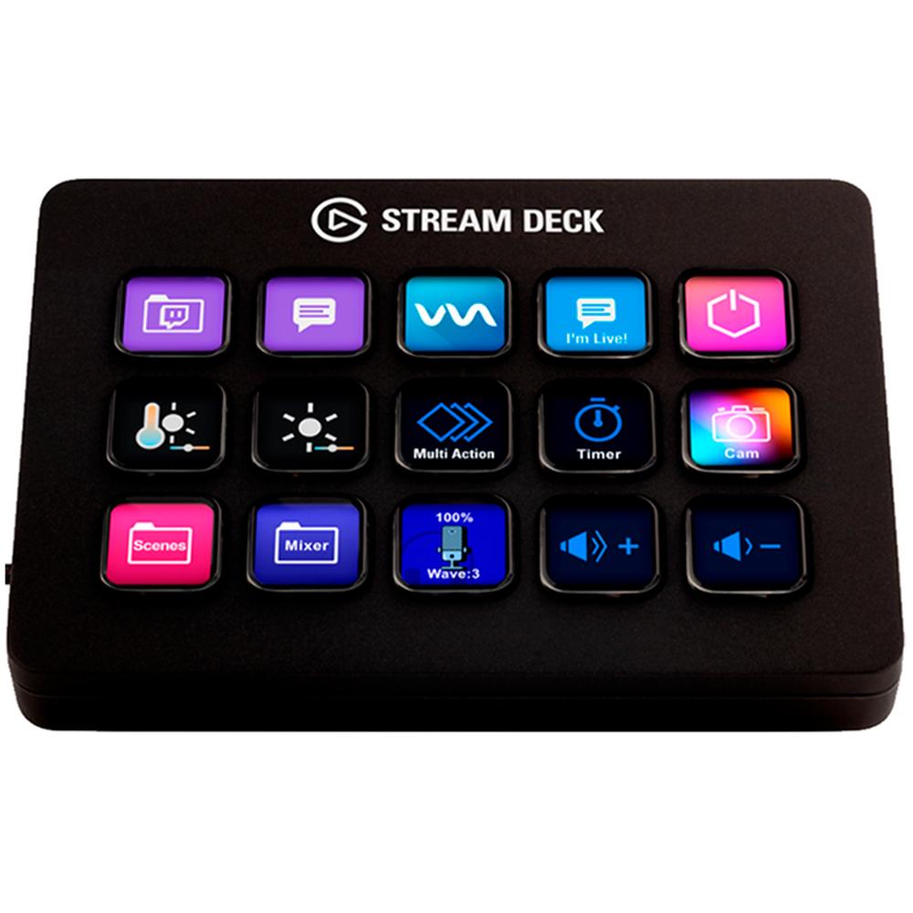 Teclado Elgato Stream Deck Mk.2 15 Teclas Alámbrico color Negro