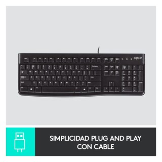 Foto 3 | Teclado Logitech K120 Alámbrico Conexión USB Plug And Play