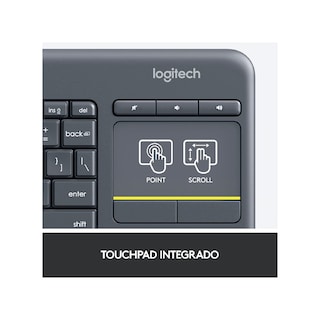 Foto 2 | Teclado Logitech K400 Inalámbrico Touch, Multimedia Para Tv Plug And Play