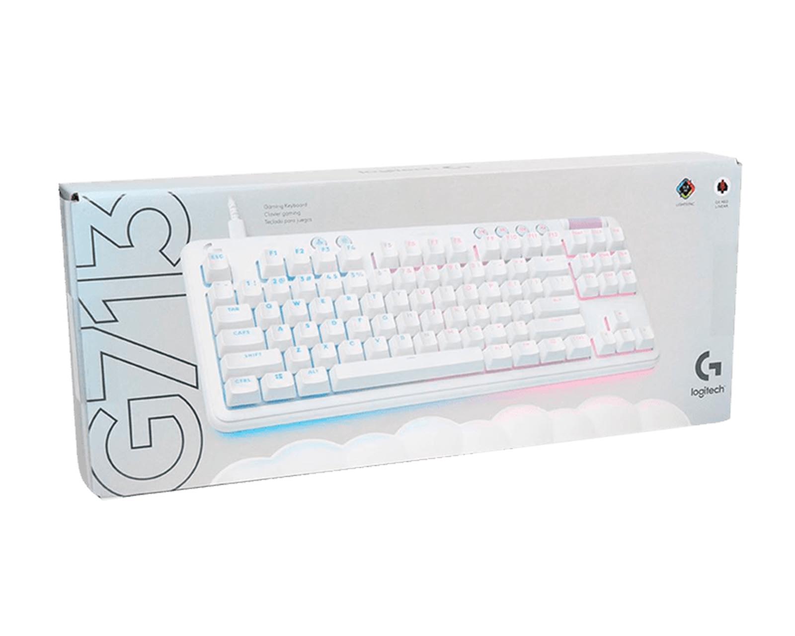 Foto 3 pulgar | Teclado Gamer Logitech G713 Linear Lightsync Rgb color Blanco