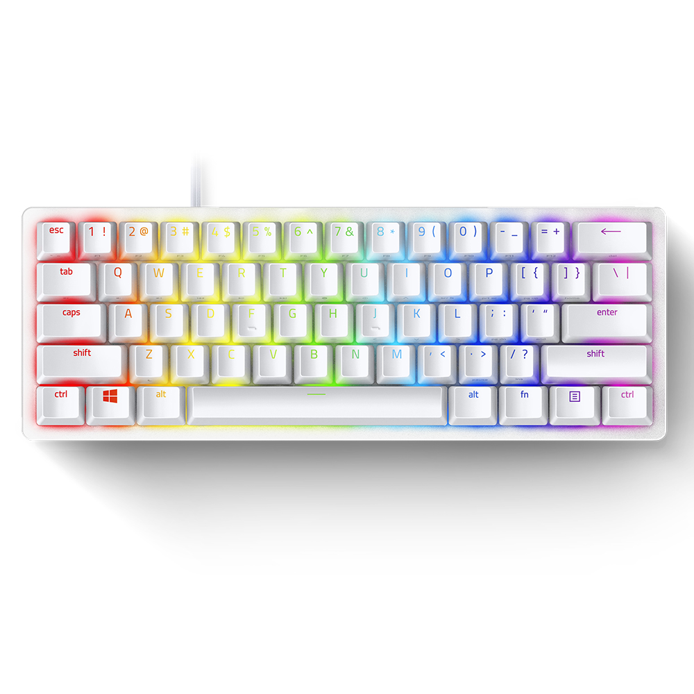 Foto 2 pulgar | Teclado para Juegos de Tamaño 60 % con Switch Óptico Razer Huntsman Mini color Blanco Clicky Optical Switch US