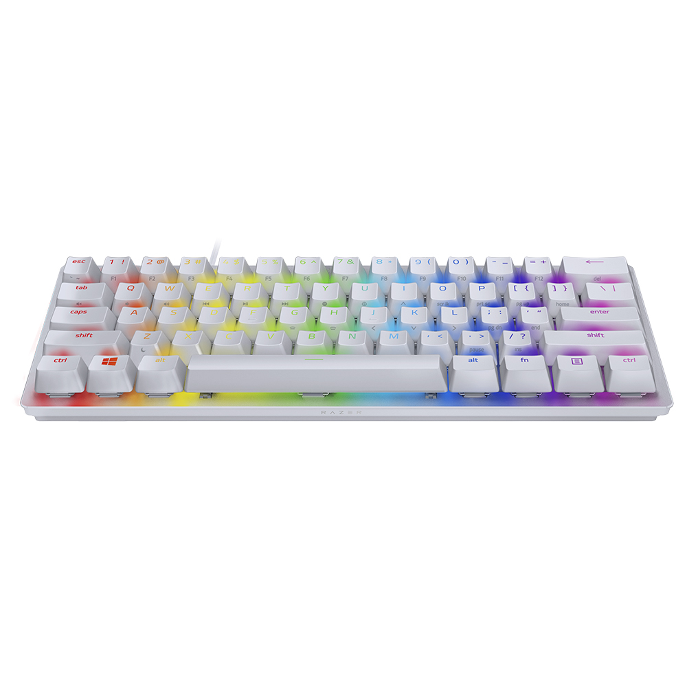 Foto 3 pulgar | Teclado para Juegos de Tamaño 60 % con Switch Óptico Razer Huntsman Mini color Blanco Clicky Optical Switch US