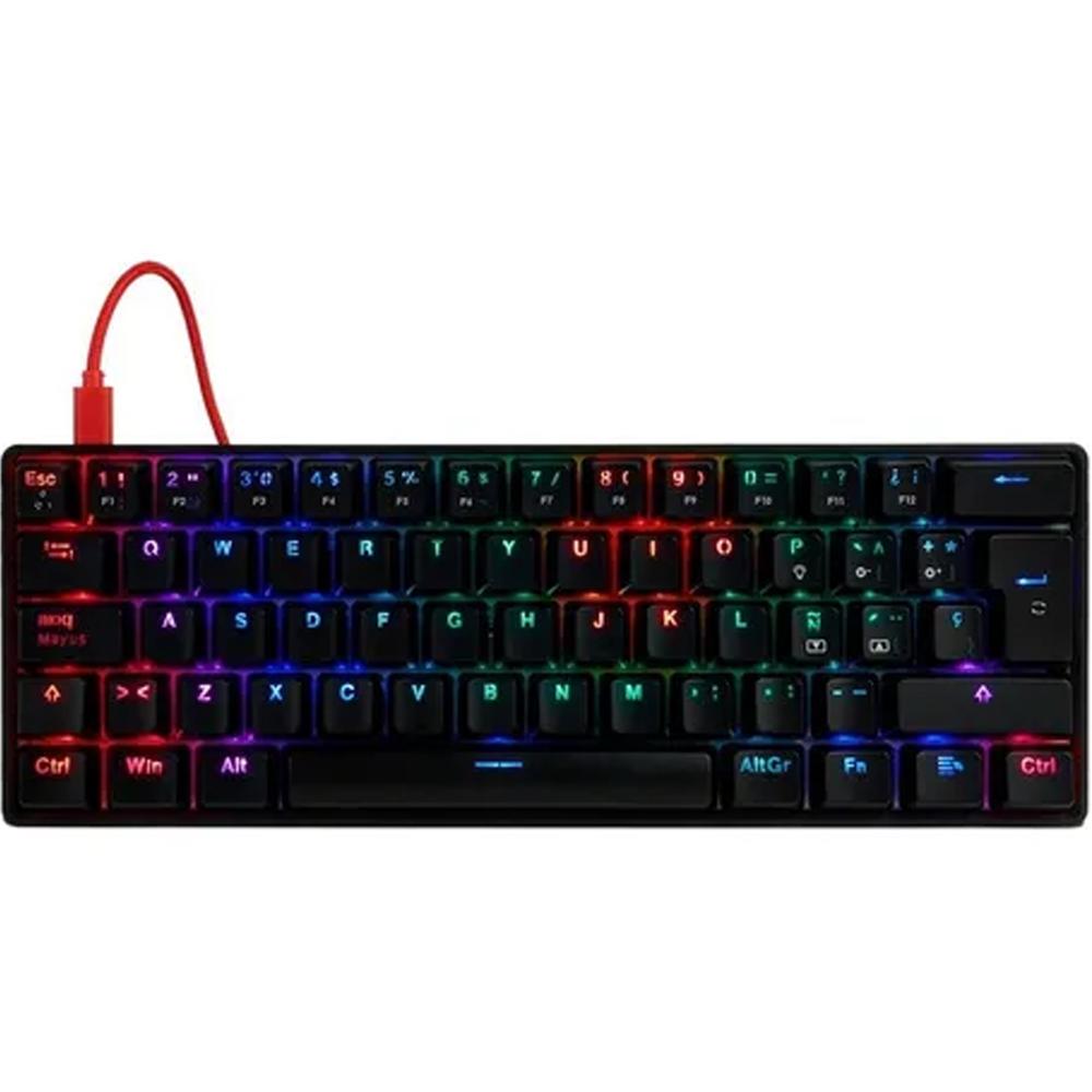 Foto 2 pulgar | Teclado Gamer Mecánico Game Factor Kbg560 Switch Rojo RGB USB color Negro