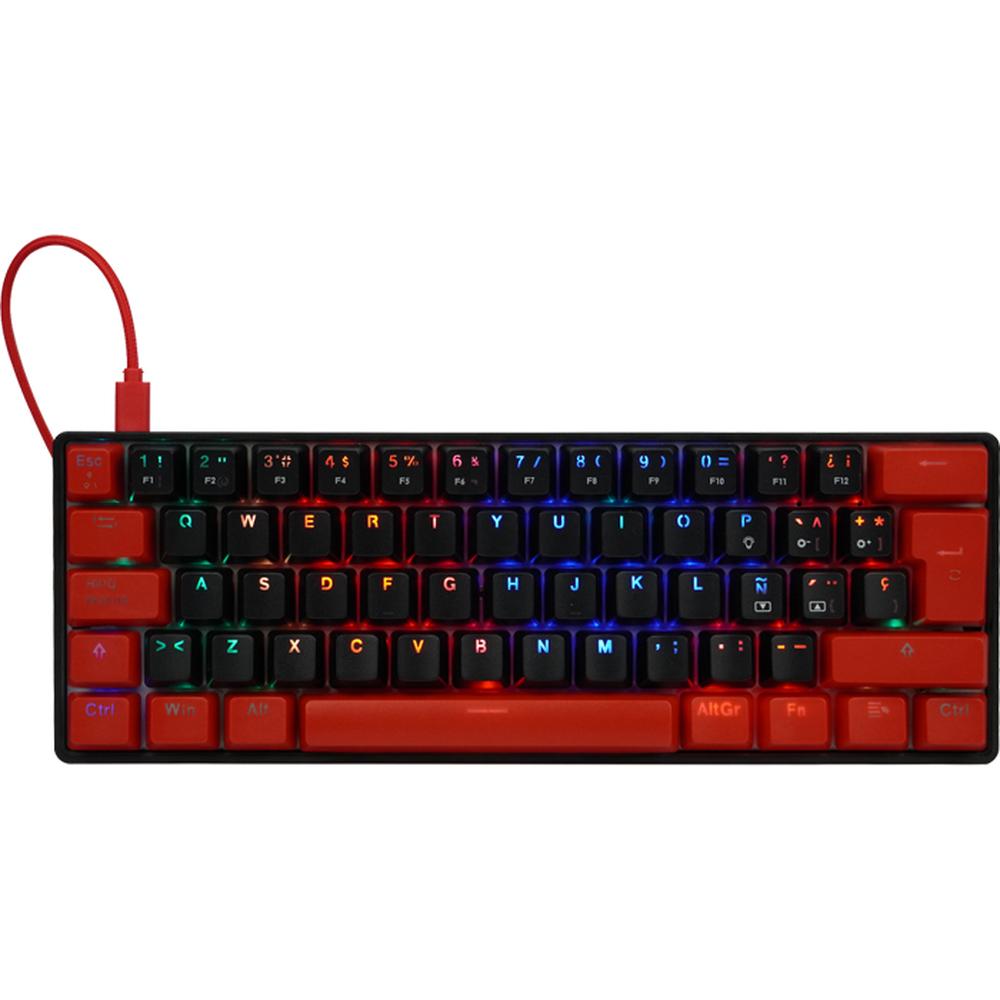 Foto 3 pulgar | Teclado Gamer Mecánico Game Factor Kbg560 Switch Rojo RGB USB color Negro