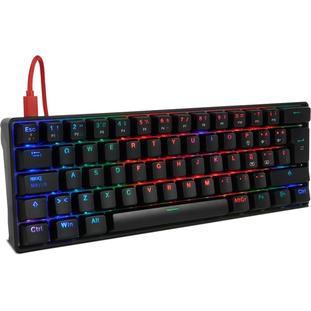 Foto 4 pulgar | Teclado Gamer Mecánico Game Factor Kbg560 Switch Rojo RGB USB color Negro