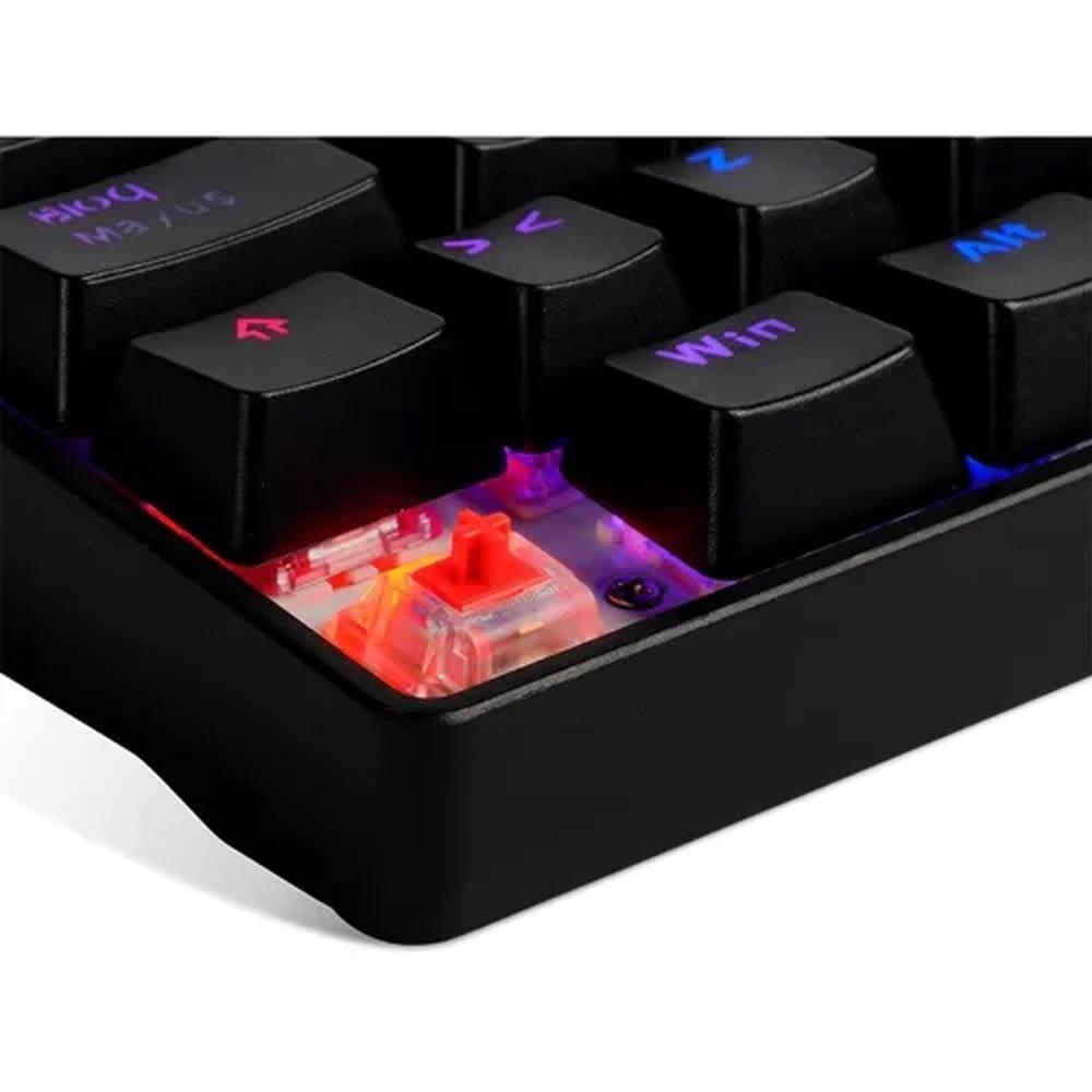 Foto 6 | Teclado Gamer Mecánico Game Factor Kbg560 Switch Rojo RGB USB color Negro